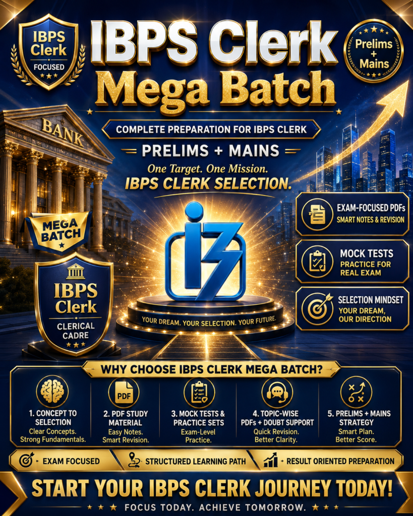 IBPS CLERK MEGA BACTH